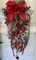 Christmas Flocked Teardrop Wreath with Lights, Wreath with 100 lights, Timer and Remote Control, Christmas Wreath for Front Door product 1